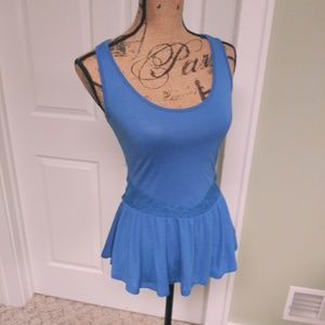 Blue princess tank top